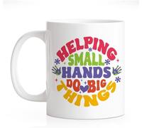 Tasse A Cafe Aider les petites mains à accomplir de grandes choses Tasse à | cafe Filles 2 PièCes Élégant Tazza Colazione Humour Tazzine Caffe Femme CollèGue