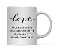 Tasse A Cafe Aime ton prochain comme toi-même. Mark Mug DéPart Lot de | 2-330ml Robuste Tasses Réutilisable Tasses A Cafe Maitresse Maman