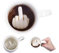 Tasse à café - Amusante - 3D - Céramique - Blanc - Design unique