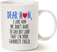 Tasse à café amusante de 11 onces pour la fête des mères pour maman, chère maman, je suis ta tasse à café préférée pour enfant, meilleur anniversaire pour maman, tasse pour mère,