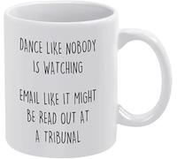 Tasse à café amusante en céramique 11 oz - Dansez comme si personne ne regardait vos e-mails comme si c'était possible - Tasse à café fantaisie pour femme, patron, ami, employé ou conjoint