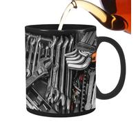 Tasse à café amusante en céramique noire pour café, grande boîte à outils mécanique pour soupe, bière, whisky, vin, eau, jus