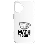 Tasse à café Amusante pour Professeur de mathématiques, calcul d'algèbre Coque pour iPhone 16