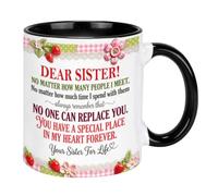 Tasse à café amusante pour sœur de la part de sœurs et frères