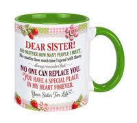 Tasse à café amusante pour sœur de la part de sœurs et frères