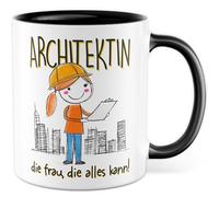 Tasse à café architecte, cadeau qui peut tout faire, tasse à café, dessinatrice de construction, collègue, équipe, amie, femme, idée cadeau de travail, travail, bureau, anniversaire, Noël