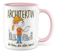 Tasse à café architecte, cadeau qui peut tout faire, tasse à café, dessinatrice de construction, collègue, équipe, amie, femme, idée cadeau de travail, travail, bureau, anniversaire, Noël