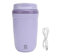 Tasse à café auto-remuante 350 ml en acier inoxydable, rechargeable par USB, étanche IP6, tasse auto-mélangeuse magnétique automatique pour remuer le café, le thé au lait mélangé (Violette)