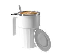 Tasse À Café Auto-remuante - 380 Ml En Acier Inoxydable Rechargeable Par USB Avec Affichage De La Température | Temps Froid Pique-nique Pêche Camping Randonnée Maison Thé Lait Lattes Feu De Camp Tasse