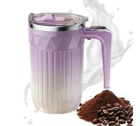 Tasse à café avec agitation magnétique automatisée, tasse électrique mélangeuse 450 ml, avec revolver amovible, affichage de la température rechargeable et révolution magnétique | Pour thé, cacao