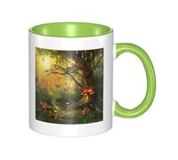 Tasse à café avec anse, motif fées, papillons, elfes, grande tasse en porcelaine de 325 ml pour boissons chaudes/froides, tasse à thé en céramique pour hommes et femmes, tasse à café amusante, cade