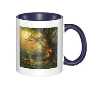 Tasse à café avec anse, motif fées, papillons, elfes, grande tasse en porcelaine de 325 ml pour boissons chaudes/froides, tasse à thé en céramique pour hommes et femmes, tasse à café amusante, cade