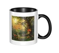 Tasse à café avec anse, motif fées, papillons, elfes, grande tasse en porcelaine de 325 ml pour boissons chaudes/froides, tasse à thé en céramique pour hommes et femmes, tasse à café amusante, cade