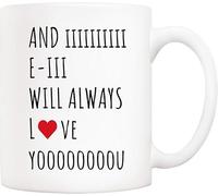 Tasse à café avec citation pour femme, mari, maman, papa, petit ami, petite amie, et je t'aimerai, drôle de la part de femme, mari pour un anniversaire, tasse en céramique de vacances 11 oz