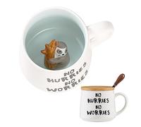 Tasse à café avec couvercle en forme de paresseux Cadeau pour femme Tasse à thé avec couvercle Tasse amusante Pour la Saint Valentin, la fête des mères, Halloween, Noël Cadeau pour sa femme, maman