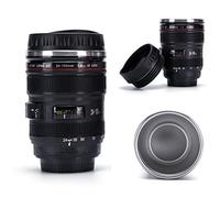 Tasse à café avec couvercle pour objectif d'appareil photo, tasse à café de voyage, gobelet isotherme en acier inoxydable pour les amoureux, cadeau de Saint-Valentin, cadeau d'anniversaire