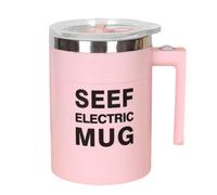 Tasse à café avec couvercle, presse à tasses, 400 ml, agitateurs électriques en acier inoxydable, pour café, thé, chocolat