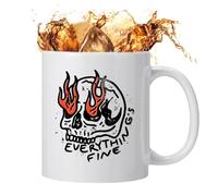 Tasse à café avec crâne, tasse à café drôle avec crâne - Tout est bien tasse de lait crâne - Tasse à eau en céramique, tasses d'Halloween pour lait, cacao chaud, café, thé, tasse de c