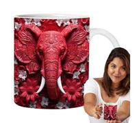 Tasse à café avec éléphant | Tasse à thé et café en céramique de 350 ml - Tasse à thé et café grande capacité pour soupe, whisky, bière, jus, eau, vin
