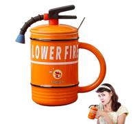 Tasse à café avec extincteur - Tasse à café créative, cadeau en céramique rouge | Tasse en céramique cool, cadeau de caserne de pompiers, tasse à boisson idéale pour la cuisine, décoration de pompier