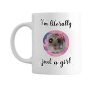 Tasse à café avec hamster - Tasse à eau en céramique exquise adorable pour le café de bureau | tasse mignonne avec hamster Tasse drôle Tasse à thé avec hamster triste