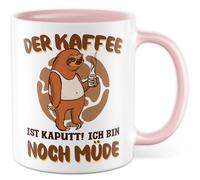 Tasse à café avec inscription en allemand - Cadeau Le café est cassé ! Je suis encore fatigué... - Tasse à café 330 ml en céramique - Travail de bureau Sarcasme Travail Bureau Tasse à café