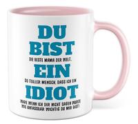 Tasse à café avec inscription en allemand « Geschenk … der beste Papa » - 330 ml - En céramique - Pour parents, famille, humour