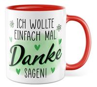 Tasse à café avec inscription « Ich wollte einfach mal danke sagen » - Pour le travail, la famille, les collègues, les amis, les amis, les amis, le bureau, le chef, l'équipe