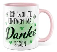 Tasse à café avec inscription « Ich wollte einfach mal danke sagen » - Pour le travail, la famille, les collègues, les amis, les amis, les amis, le bureau, le chef, l'équipe