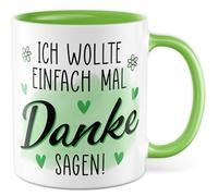 Tasse à café avec inscription « Ich wollte einfach mal danke sagen » - Pour le travail, la famille, les collègues, les amis, les amis, les amis, le bureau, le chef, l'équipe