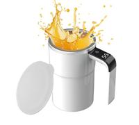 Tasse à café avec mélangeur automatique - Affichage de la température - Rechargeable - Portable - Tasse à café rotative - Pour boissons au lait, au cacao, au thé, au chocolat chaud