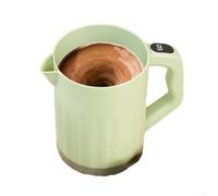 Tasse à café avec mélangeur automatique avec affichage USB de l'alimentation et de la température, couvercle anti-déversement et base stable pour mélanger et boire facilement (vert)