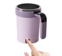 Tasse à café avec mélangeur automatique - Gobelet isotherme en acier inoxydable noir de 400 ml - Tasse à mélange électrique rechargeable - Mélangeur magnétique pour bureau, maison