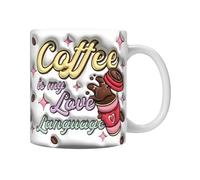 Tasse à café avec phrase, 350 ml, tasses en céramique sur le thème du café - Tasse à eau potable pour café, thé, chocolat chaud, tasse à lait pour petit déjeuner pour homme et femme