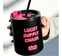 [Tasse à café avec schéma de couleurs dopamine] Tasse à café double en acier inoxydable 304 avec paille + boisson directe à double usage, isolation thermique et étanche, 350 à 600 ml en option, sac