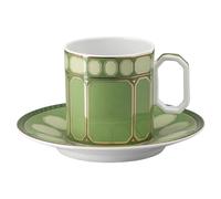Tasse à café avec sous-tasse Signum, Porcelaine, Verte OS