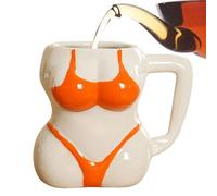 Tasse à café bikini, tasse en céramique bikini - Tasse à thé Bikini Mug,Tasses à café sexy, corps féminin en tasse en céramique, tasses à lait pour décoration de bureau, tasse drôle pour ca