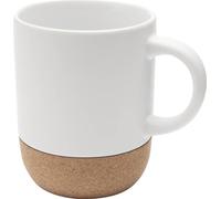Tasse à café "Billie", liège, céramique, 300ml PF4649 (taille unique) (Blanc)