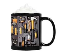 Tasse à café - Boîte à outils avec poignée en forme de C pour évaluation | Tasse de boîte à outils de mécanicien avec construction résiliente élégante pour papa anniversaire Noël Thanksgiving uti