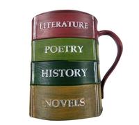 Tasse À Café Book Stack - Verres De Nouveauté 3D Faits À La Main 2025 | Tasse De Série De Livres En Résine À Collectionner, Cadeau De Conception Littéraire Créative Pour Les Lecteurs, Écrivains, Bibli