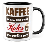 Tasse à café cadeau café parce qu'il est trop tôt pour le coke, tasse à café caféine bureau travail équipe collègue idée cadeau drôle sarcasme slogan tasse à café
