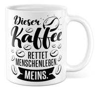 Tasse à café Cadeau Ce café sauve des vies humaines. Moi, tasse à café travail café witz bureau travail travail équipe idée cadeau ironie sarcasme meme drôle tasse à café