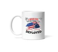 Tasse À Café Cadeau Militaire pour Le Vendredi Rouge : Citation « Souvenez-Vous De Tous Ceux Qui sont Déployés » Mug Personnalisé Mugs Odeurs pour Souvenir Meilleures Amies 330Ml