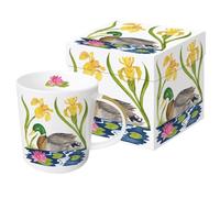 Tasse à café canard colvert avec boîte cadeau, tasse animaux et fleurs, canard sauvage