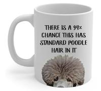 Tasse À Café Caniche Standard Argenté Mug À Café Personnalisé Mug Durable pour Souvenir Cadeau d'anniversaire 330Ml