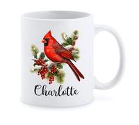 Tasse À Café Cardinal Rouge Et Cloches Mug À Café Personnalisé Tasse À Thé Durable Mug pour Cadeaux Réconfortants Meilleures Amies Maman 330Ml