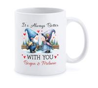 Tasse À Café C'est Toujours Mieux avec Toi Mug Personnalisé Mug À Café Anti Taches Tasse À Thé pour Souvenir Maman Cadeau d'anniversaire 330Ml
