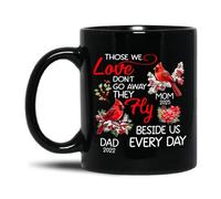 Tasse À Café Ceux Que Nous Aimons Ne Nous Quittent Pas, Ils Volent À Nos Côtés. Mug À Café Personnalisé Mug Qualité Mugs pour Cadeau d'anniversaire Cadeaux Réconfortants Souvenir 330Ml