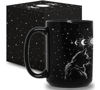 Tasse à Café Chat Noir de 425,2 g - Cadeau Gothique Amusant pour les Amoureux des Chats, Femmes et Sorcières - Tasse Gothique