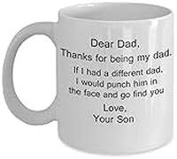 Tasse à café Cher papa, merci d'être mon papa. Simplement. Tasse à cafe | Entreprise 2 PièCes Réutilisable Tazza per Tè o Caffè Élégant Tazza Colazione GoûTer éVéNement